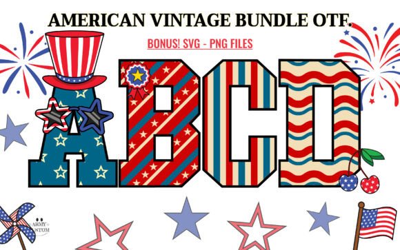 American Vintage Bundle: A Typeface for Patriotic Projects