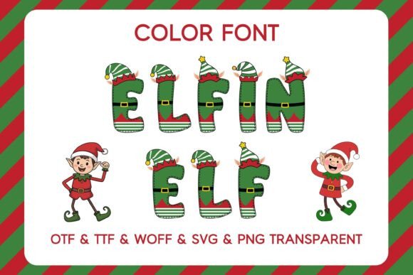 Bring Holiday Magic to Life with the Elfin Elf Color Typeface
