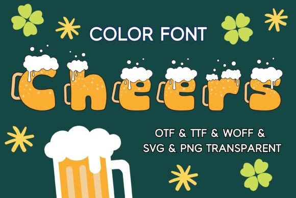 Cheers: A Festive Color Font for St. Patrick's Day Magic
