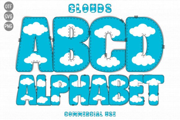 Clouds Font: A Whimsical Texture for Creative Projects
