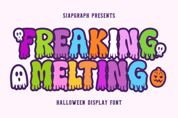 Freakingmelting Regular: Spooky, Drippy Halloween Font
