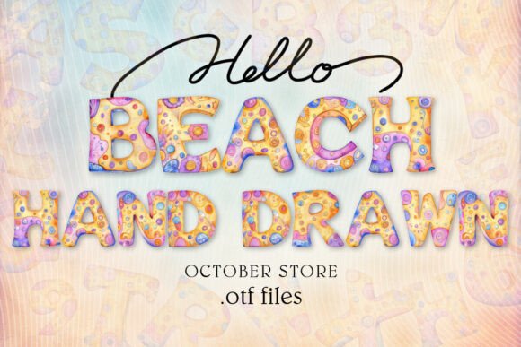Hand Drawn Beach: A Summer Alphabet Font