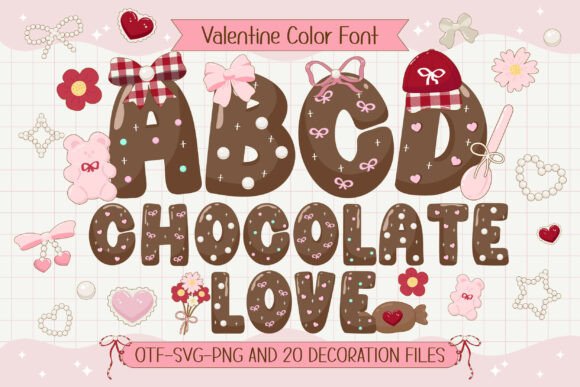 Indulge in Design: The Chocolate Love Color Font