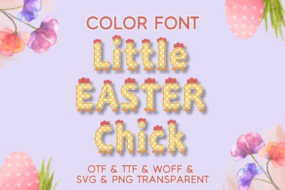 Little Easter Chick: A Playful Color Font for Spring Designs