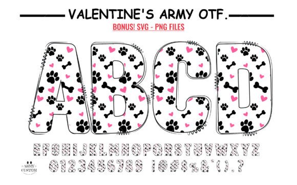 Love Valentine's Dog Paw: A Font That Wags with Heart