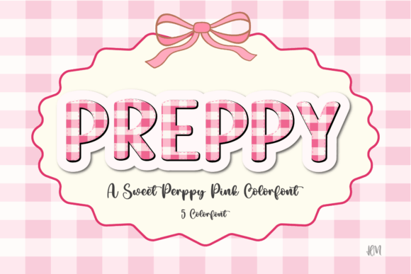 Preppy Valentine: Your Go-To Gingham Font for Cheerful Design