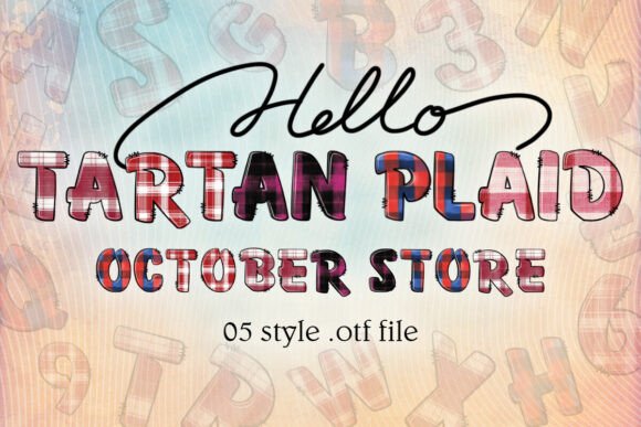 Red Tartan Plaid: The Font with Christmas Charm