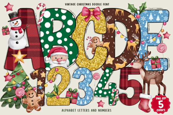 Vintage Christmas Doodle: A Handwritten Typeface for Nostalgic Holiday Projects